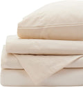 Red Land Cotton Luxury Sheet Set | 100% American Grown Cotton Basics | Premium Hotel Ultra-Soft Lightweight 4 Piece USA Made Deep Fitted, Flat Sheet, & Pillowcases Percale Weave (Cal King/Natural)