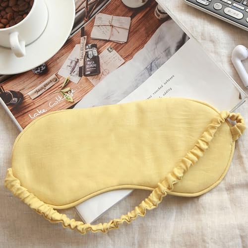 100% Pure Linen Sleep Mask Blackout Eye Mask by Unknown