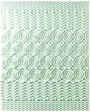 Mellow 4 Inch 5-Zone Memory Foam Mattress Topper, Calming Green Tea Infusion - Image 3