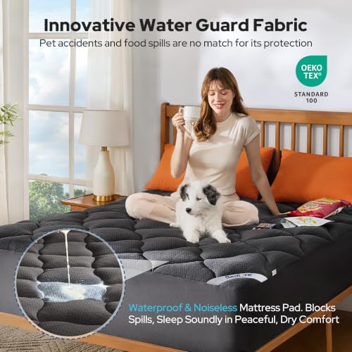 BEDLORE Waterproof California King Mattress Pad, Breathable Mattress Protector - Image 2