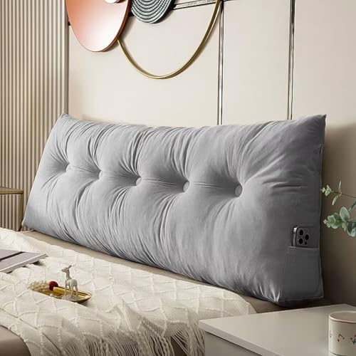 Wedge Headboard Pillow Twin XL, College Dorm Essentials Bed Reading by Unknown