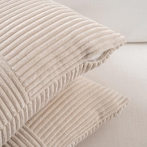 Fancy Homi 2 Packs Tan Lumbar Decorative Throw Pillow Covers 16x28 Inch - Image 4
