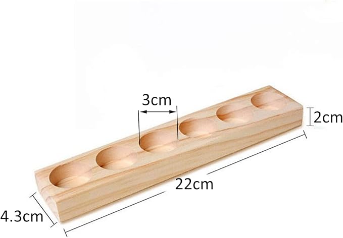 Meao 4 Pcs 1-Tier Wooden Essential Oil Display Storage Organizer Holder Stand - 6 Slots Natural Hard Pine Wood Rack - Holds up to 6 Aromatherapy Bottles - Ideal Gift Presentation Shelf #3