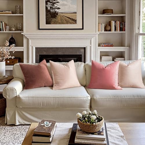 MIULEE Velvet Throw Pillow Covers 18x18 Inch Pack of 2 Jam - Image 2