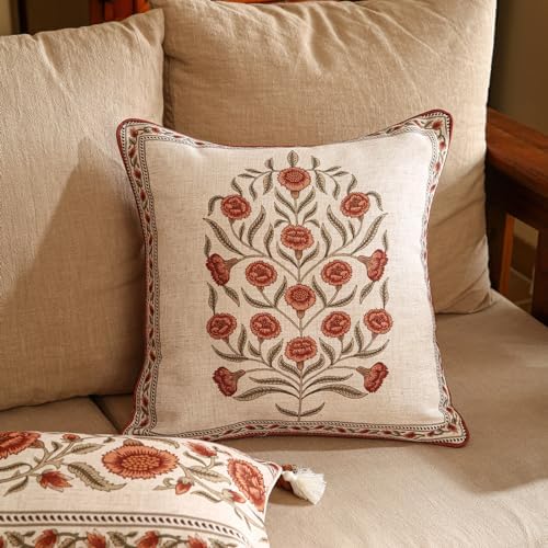 ISAENNE Designer Vintage French Linen Throw Pillow Cover - Image 2
