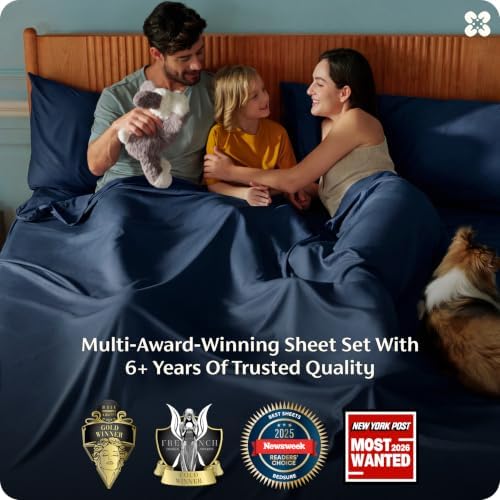 Bedsure PureWoven Rayon Derived from Bamboo, California King Sheet Sets - Image 3