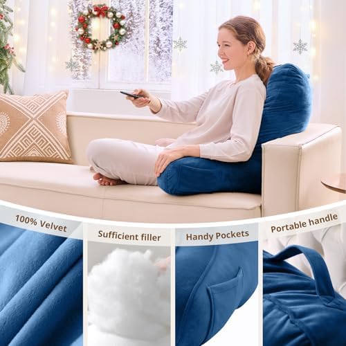 Sasttie Reading Pillow for Bed, Back Pillow for Sitting Up - Image 5