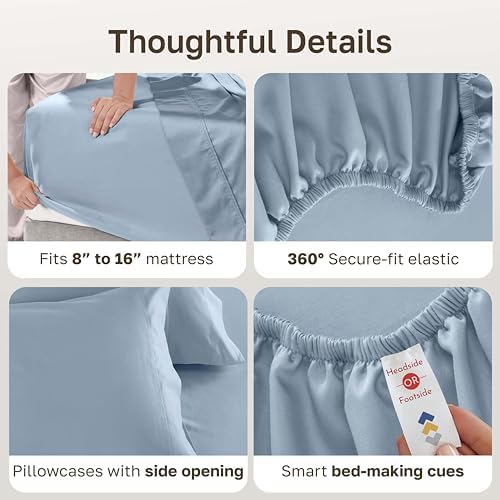 California Design Den 600 Thread Count Cal King Sheet Set Cotton - Image 4
