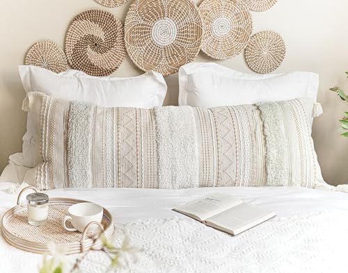 BlissBlush 20X54 Oversized Large Lumbar Pillow Cover by BlissBlush