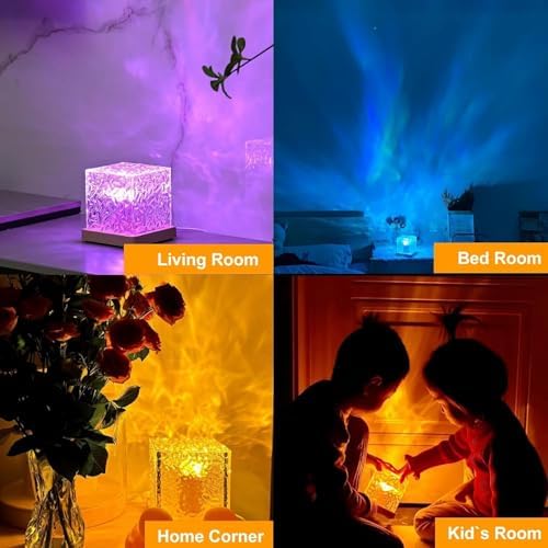 2 Pack Northern Lights Ocean Wave Projector Light, Galaxy Light Projector, 16 Colors Gradual Rotating Flame Water Ripple Ambient Night Light Non-Wood for Bedroom, Room Decor, Kids Room ((Plug-in)) - Image 5