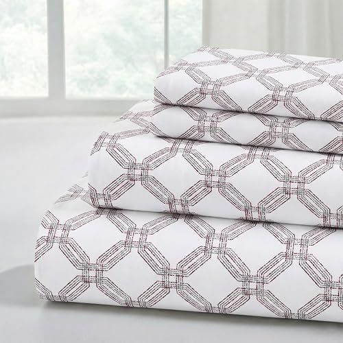 Modern Threads Printed 4-Piece Extra Soft Bedding Sheets & Pillowcase Set by ModernThreads