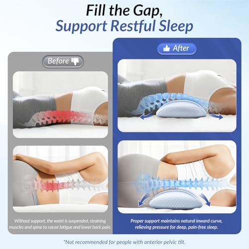 ZIKEE Inflatable Lumbar Pillow for Lower Back Pain Relief, Removable Cover - Image 4
