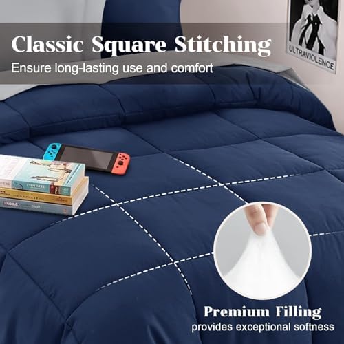 JOLLYVOGUE Twin Comforter Set, Ultra-Soft Bed in a Bag Twin Size 5 Pieces - Image 3