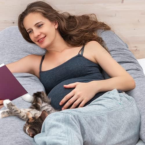 Momcozy Soft Knit Pregnancy Pillow Cover, U Shaped Maternity Pillowcase - Image 2