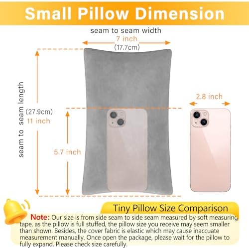 1 MIDDLE ONE 2 Pack Small Pillow, Memory Foam Mini Pillow 11 X 7 Inches - Image 3