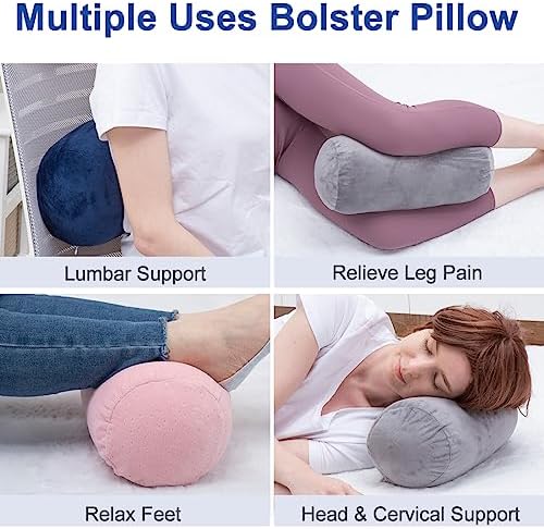 1 MIDDLE ONE Round Cylinder Bolster Pillow - Image 3