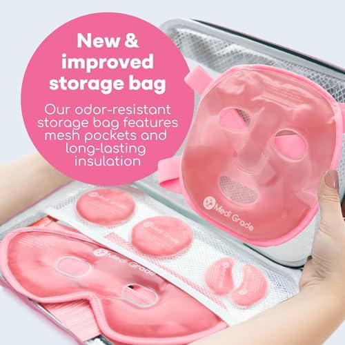 Medi Grade Face Ice Pack and Cooling Eye Mask Set, ChillGel Gel Mask - Image 6