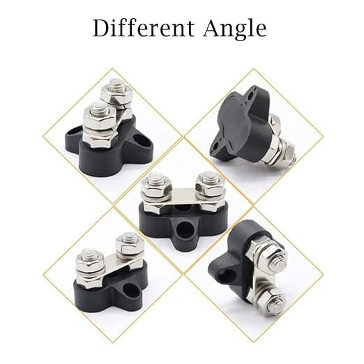 Heart Horse Bus Bar Terminal Block 5/16'' Power Stud Battery Junction Post Distribution Block Insulated with Cover DC 48V 300A for Auto Truck RV Boat (5/16'',Red+Black)