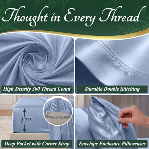 DECOLURE 100% Viscose Derived from Bamboo Sheets, Luxury 6 Pc Set - Image 4