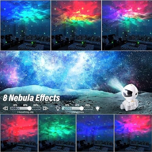 YXQUA Astronaut Galaxy Star Projector, Night Light for Kids, Original White - Image 2