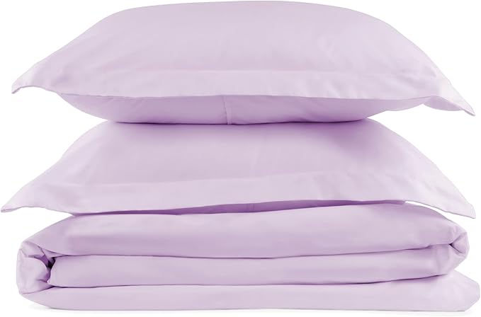 PeachSkinSheets 1500tc Level of Softness Soft Cooling Duvet Cover Set | Queen/Full Size - Lavender Mist