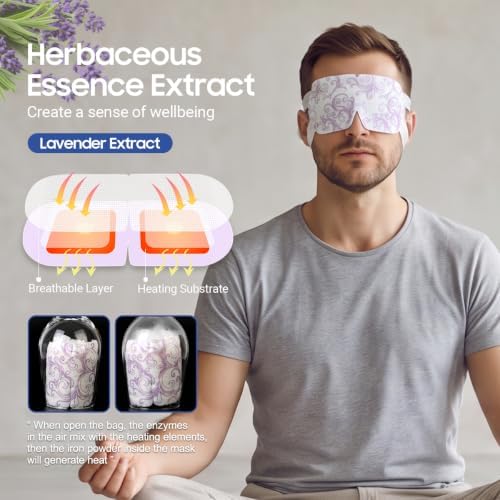 16 Packs Steam Eye Masks for Dry Eyes, Self Heating Warm Compress - Image 5
