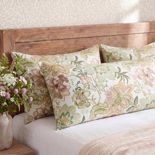 Bedorm 20 x 54 Body Pillow Cover Cotton Green Floral Body Pillow Case 1 Pcs - Image 2