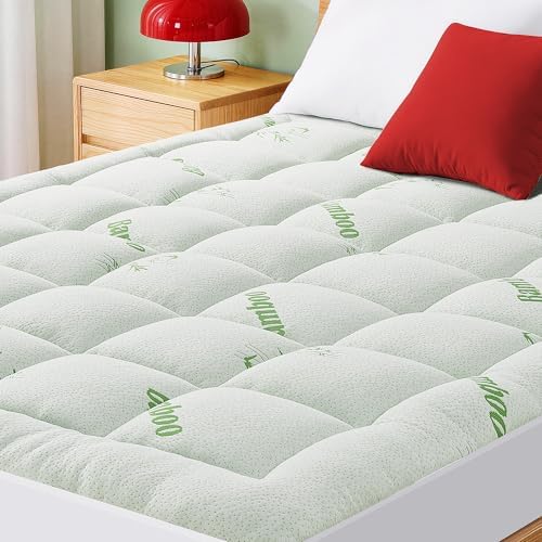 Mattress Pad King Size, Cooling Pillow Top Mattress Topper, Ultra Soft Viscose by GRUSIGN