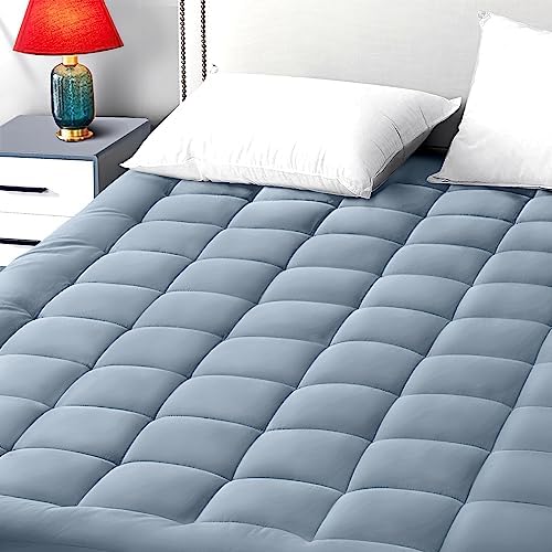 EASELAND Full Size Mattress Pad Pillow Top Mattress Topper Cotton Top by EASELAND