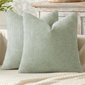 MIULEE Decorative Couch Throw Pillow Covers 18x18 Inch Light Green 2 Pack by MIULEE