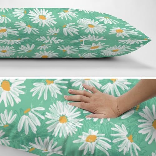 Green Daisy Body Pillow Cover Daisies Pillowcase - Image 5