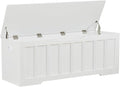 51.2" Storage Chest Extra Large,Storage Bench with 2 Safety Hinges,Shoe Bench,51.2 * 15.7 * 19.1 inches,Wooden Trunk for Bedroom,livingroom,entryway,Supports 220 lb,Easy Assembly(White).