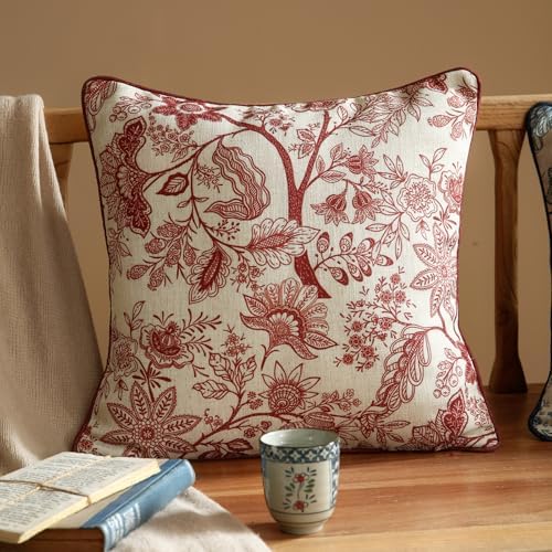 ISAENNE Designer Linen Square Throw Pillow Cover - Image 2