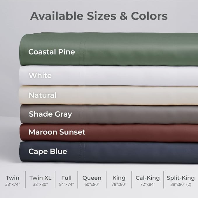 Cariloha Aloha Soft 4-Piece Sheet Set | Maroon Sunset | Queen | Made from 100% Viscose derived from Bamboo | Introductory Sheet Line