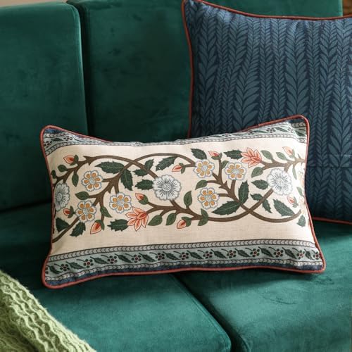 ISAENNE Vintage Linen Throw Pillow Cover - Image 2