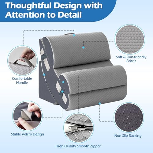 Ahpmeoa 6PCS Wedge Pillow Set for After Surgery, Sit Up Pillow - Image 6