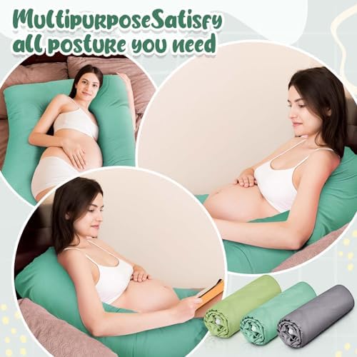 Hahafelt 3 Pcs U-Shaped Pregnancy Pillow Cover - Image 6