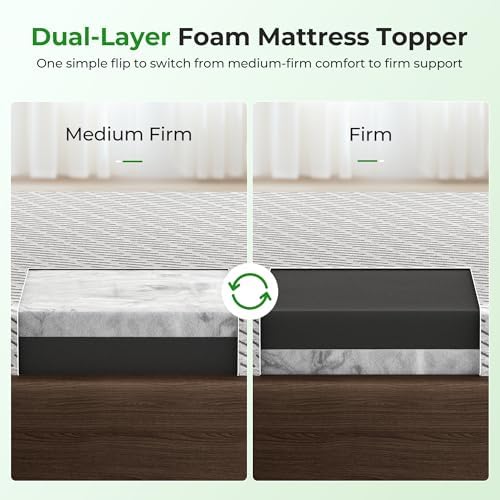 HOMRELEXA Bamboo Mattress Topper Twin Size 3 Inch, Cooling Gel & Bamboo - Image 6