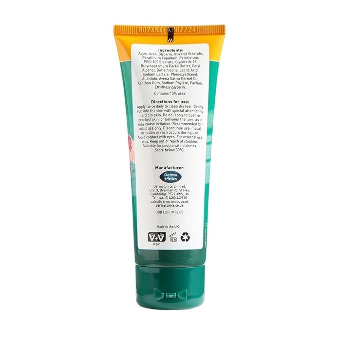 Dermatonics 10% Urea Callus Removing Cream – Removes Hard Skin, Moisturizes and Rehydrates Racked, Rough, Dead and Dry Skin – for Feet, Elbows, and Hands, 2.37 fl oz. Tube, 3 Pack