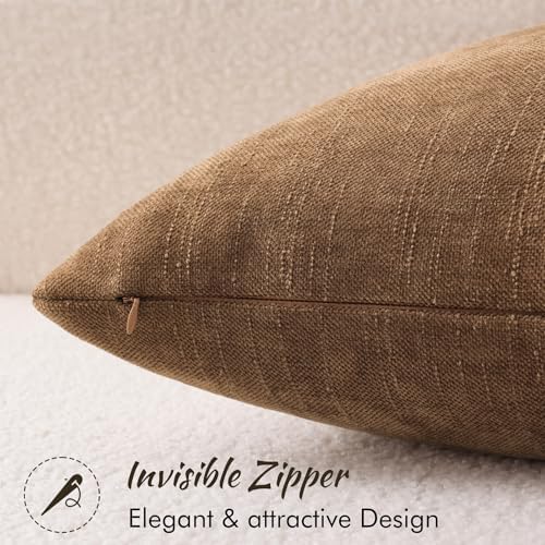 decorUhome Chenille Decorative Throw Pillow Covers 16x16 Set of 2 - Image 3