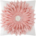 OiseauVoler 3D Sunflower Handmade Throw Pillow Covers Decorative Pink by OiseauVoler