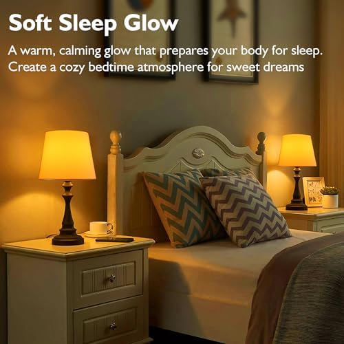 A15 Amber Sleep Aid Light Bulbs, 1800K Soft Warm Lighting, 4 Pack - Image 4