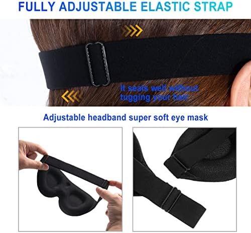 3D Sleep Mask, 100% Blackout 3D Contoured Sleep Eye Mask - Image 3