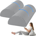 2 Pack Knee Pillow for Back Sleeping Memory Foam Half Moon Bolster Pillow by Unknown