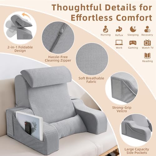 Foldable Reading Pillow for Sitting in Bed Adult - Image 6