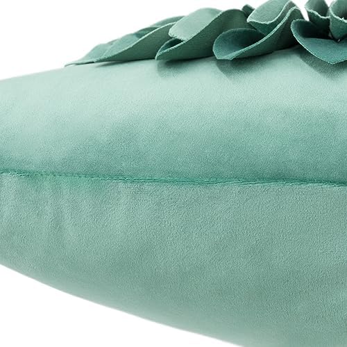 OiseauVoler Handmade 3D Sunflower Throw Pillow Covers 18x18 Inch Green - Image 5