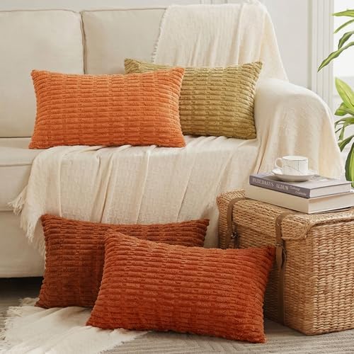 Fancy Homi 4 Packs Decorative Throw Pillow Covers by Fancy+Homi