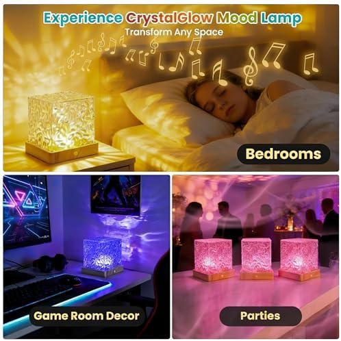 2026 New Ocean Wave Projector Light, 16 Color Touch & Remote Ocean Lamp, 3D Water Ripple LED Night Light, Romantic Ambient Lighting for Bedroom, Kids Room, Meditation, Relaxation, Home Decor - Image 3