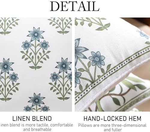ISAENNE Designer Vintage Linen Throw Pillow Cover - Image 5