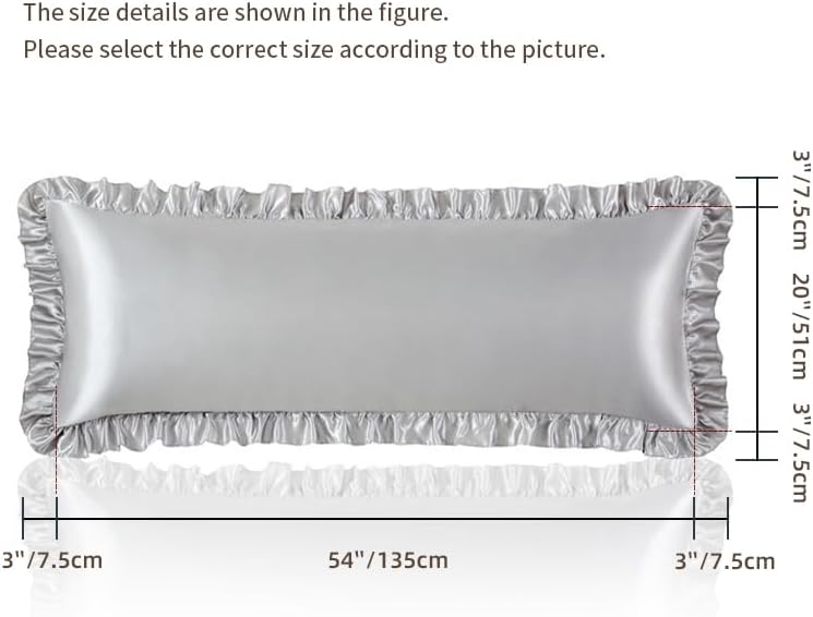 Light Gray Satin Pillowcases Body Pillow - Image 5